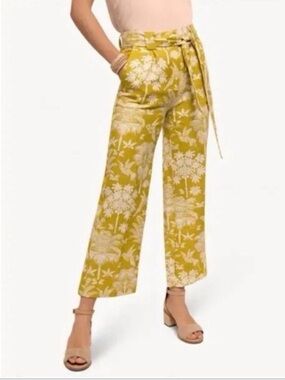 Spartina 449 Lawton crop linen pant 6 floral summer beach vacation resortwear